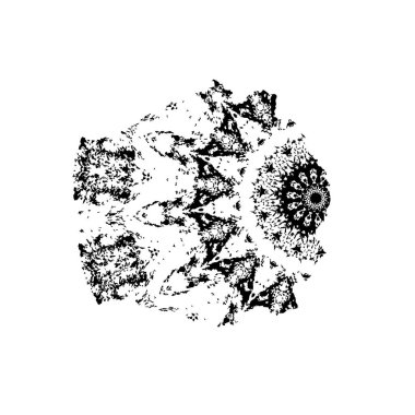 Bir kar tanesinin siyah silueti. vektör illüstrasyonu.