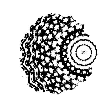 Siyah renkli soyut geometrik şekil