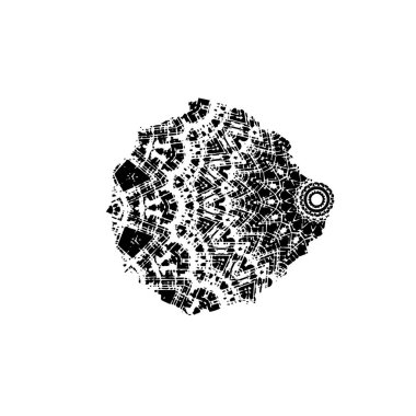 Vektör yarım ton siyah daire şeklinde. soyut yuvarlak noktalar deseni.