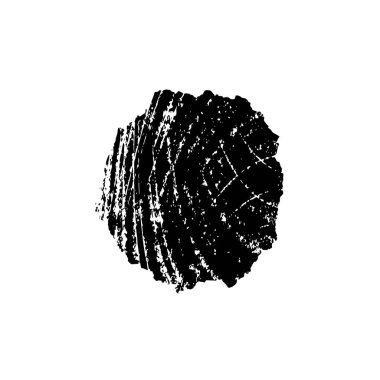siyah vektör yuvarlak fırça darbeleri beyaz arkaplanda izole.