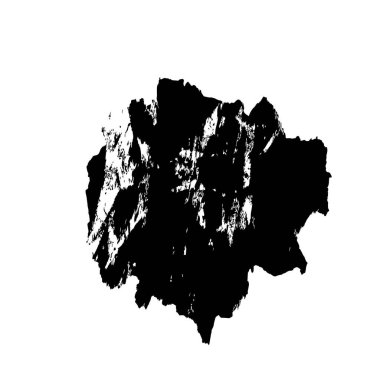 bir elin siyah ve beyaz vektör çizimi - fırça darbeleri çizildi