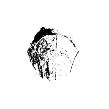 grunge noktası, beyaz arkaplanda soyut tasarım ögesi, vektör illüstrasyonu