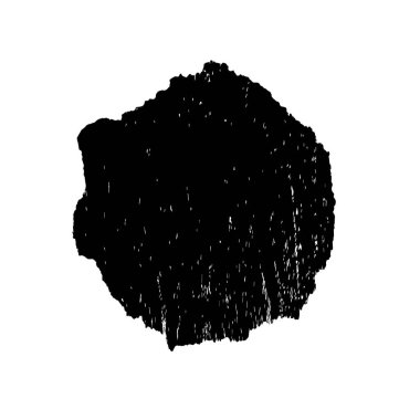 Siyah mürekkep lekesi. Beyaz arkaplanda soyut el boyama ögesi