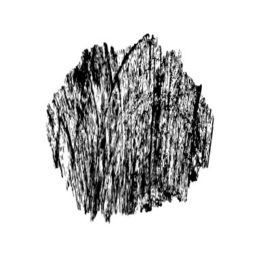 Siyah mürekkep lekesi. Beyaz arkaplanda soyut el boyama ögesi