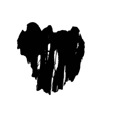 creative element of black brush stroke on white background 