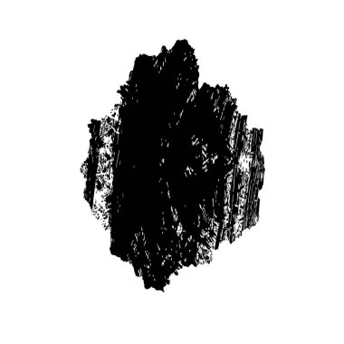 creative element of black brush stroke on white background 