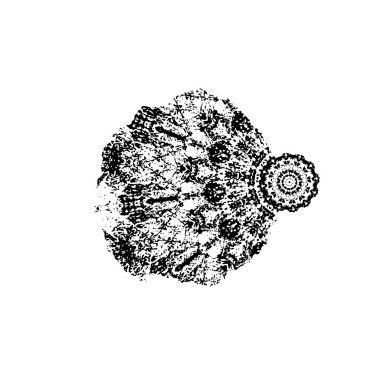 creative element of black brush stroke on white background 