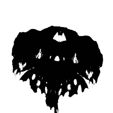 creative element of black brush stroke on white background 