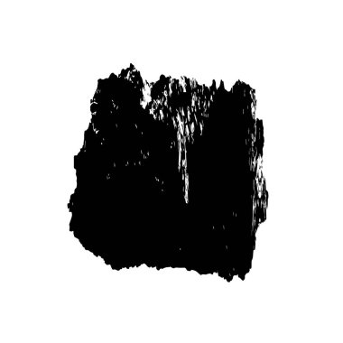 creative element of black brush stroke on white background 
