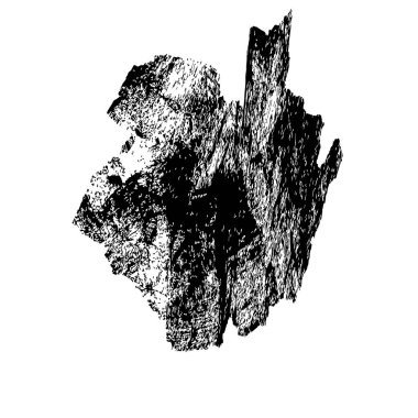 creative element of black brush stroke on white background 