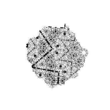 creative element of black brush stroke on white background 