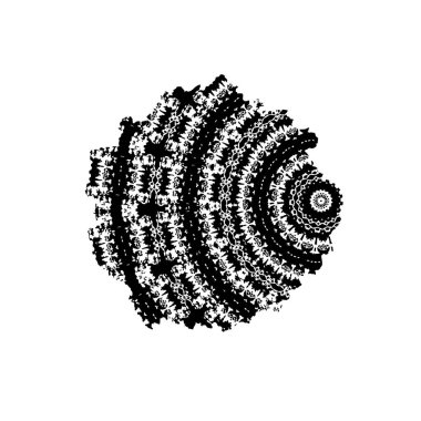 creative element of black brush stroke on white background 