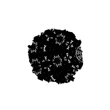 creative element of black brush stroke on white background 