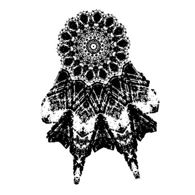 creative element of black brush stroke on white background 