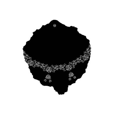 creative element of black brush stroke on white background 