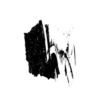 Siyah mürekkep lekesi. Beyaz arkaplanda soyut el boyama ögesi