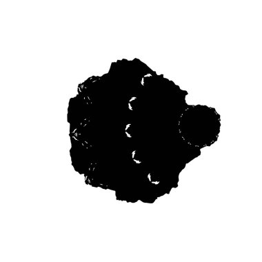 creative element of black brush stroke on white background 