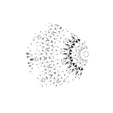 creative element of black brush stroke on white background 