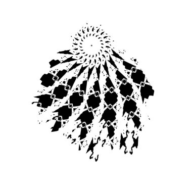 creative element of black brush stroke on white background 