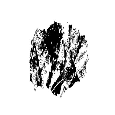 creative element of black brush stroke on white background 