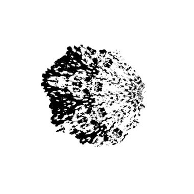 creative element of black brush stroke on white background 