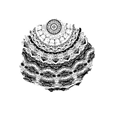 creative element of black brush stroke on white background 