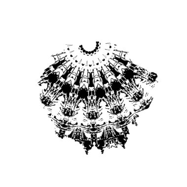 creative element of black brush stroke on white background 