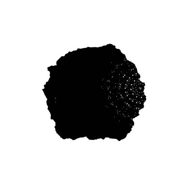 creative element of black brush stroke on white background 