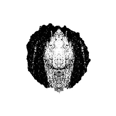 beyaz arkaplanda izole edilmiş siyah ve beyaz grunge noktası 