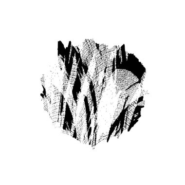 beyaz arkaplanda izole edilmiş siyah ve beyaz grunge noktası 