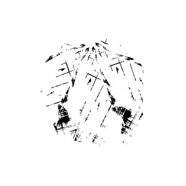 beyaz arkaplanda izole edilmiş siyah ve beyaz grunge noktası 