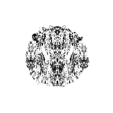 beyaz arkaplanda izole edilmiş siyah ve beyaz grunge noktası 