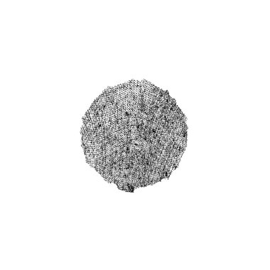 beyaz arkaplanda izole edilmiş siyah ve beyaz grunge noktası 