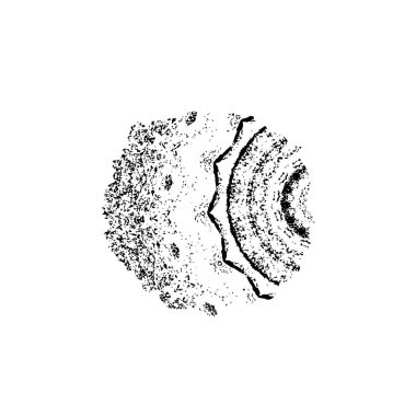 beyaz arkaplanda izole edilmiş siyah ve beyaz grunge noktası 