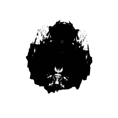 beyaz arkaplanda izole edilmiş siyah ve beyaz grunge noktası 