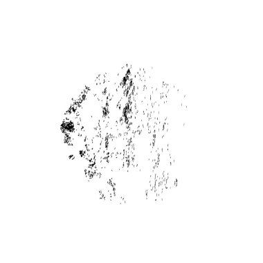 beyaz arkaplanda izole edilmiş siyah ve beyaz grunge noktası 