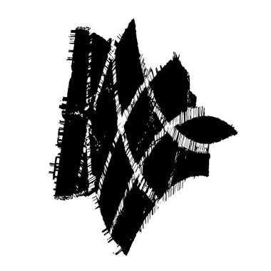 beyaz arkaplanda izole edilmiş siyah ve beyaz grunge noktası 