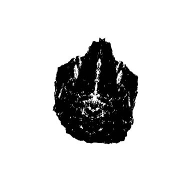 beyaz arkaplanda izole edilmiş siyah ve beyaz grunge noktası 