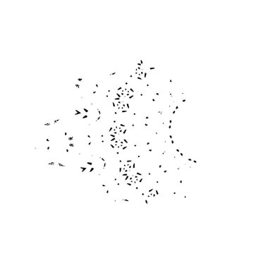 beyaz arkaplanda izole edilmiş siyah ve beyaz grunge noktası 