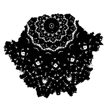 beyaz arkaplanda izole edilmiş siyah ve beyaz grunge noktası 