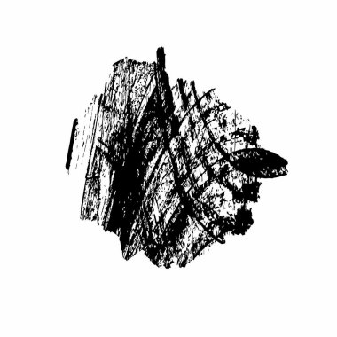 beyaz arkaplanda izole edilmiş siyah ve beyaz grunge noktası 