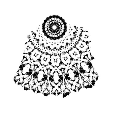 beyaz arkaplanda izole edilmiş siyah ve beyaz grunge noktası 