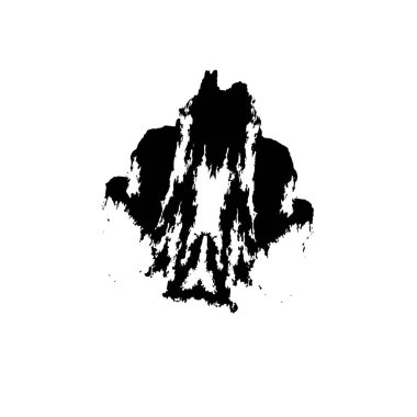 beyaz arkaplanda izole edilmiş siyah ve beyaz grunge noktası 