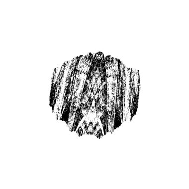 beyaz arkaplanda izole edilmiş siyah ve beyaz grunge noktası 