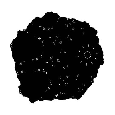 beyaz arkaplanda izole edilmiş siyah ve beyaz grunge noktası 