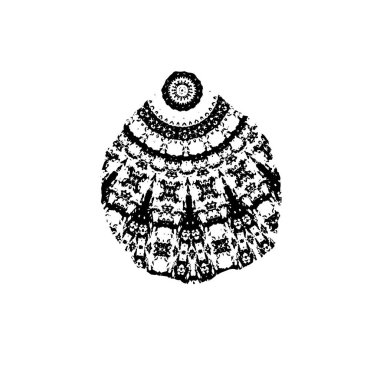 beyaz arkaplanda izole edilmiş siyah ve beyaz grunge noktası 