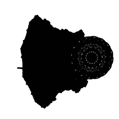 Beyaz arka planda soyut siyah nokta. vektör illüstrasyonu