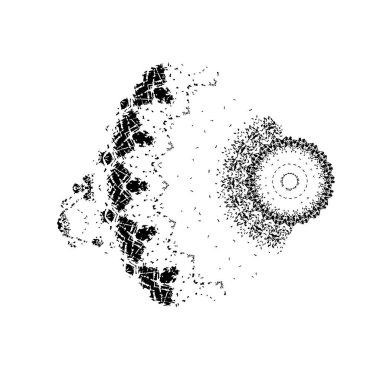 Beyaz arka planda soyut siyah nokta. vektör illüstrasyonu