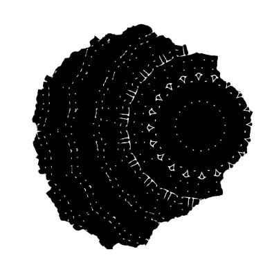 Beyaz arka planda soyut siyah nokta. vektör illüstrasyonu