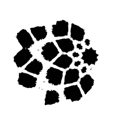 Beyaz arka planda soyut siyah nokta. vektör illüstrasyonu